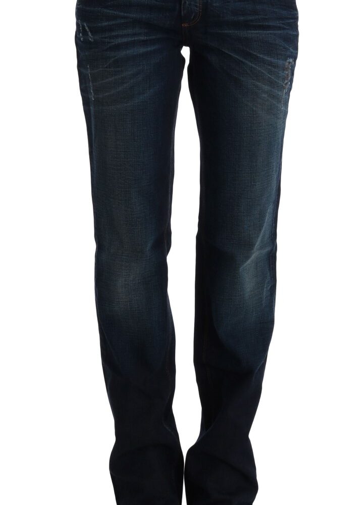 Blue Cotton Regular Fit Denim Jeans