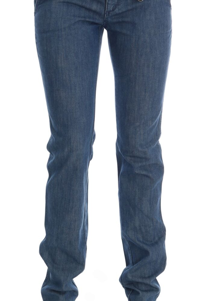 Blue Wash Cotton Slim Denim Jeans