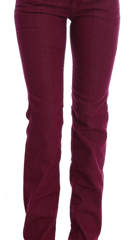 Red Wash Cotton Stretch Denim Jeans