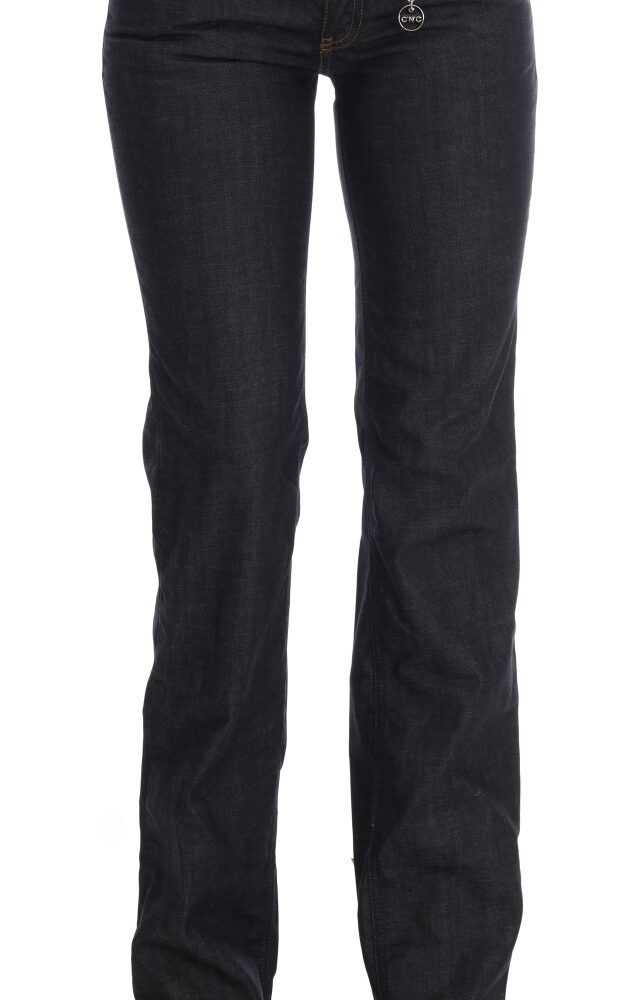 Dark Blue Cotton Classic Fit Jeans