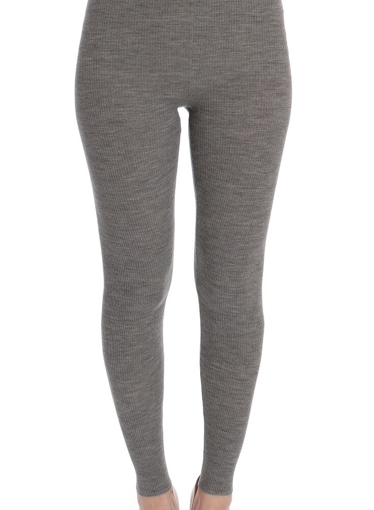 Gray Cashmere Stretch Tights