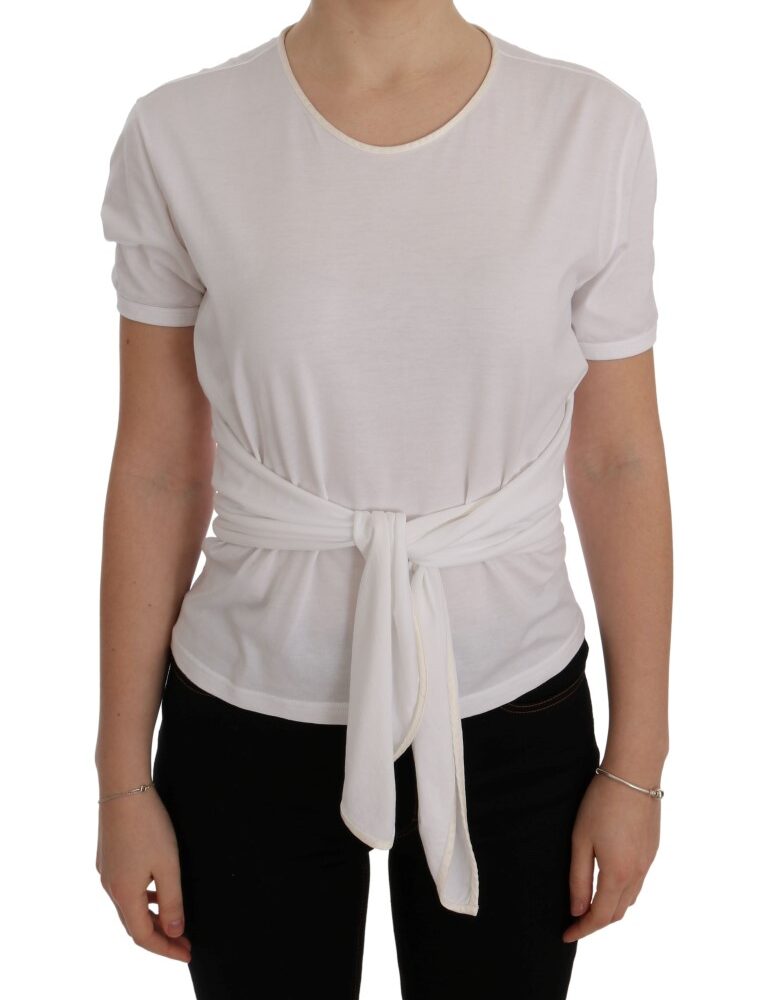 White Cotton Silk T-Shirt