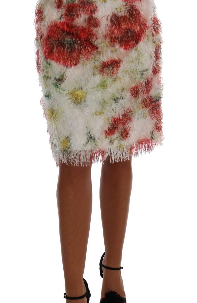 Floral Patterned Pencil Straight Skirt