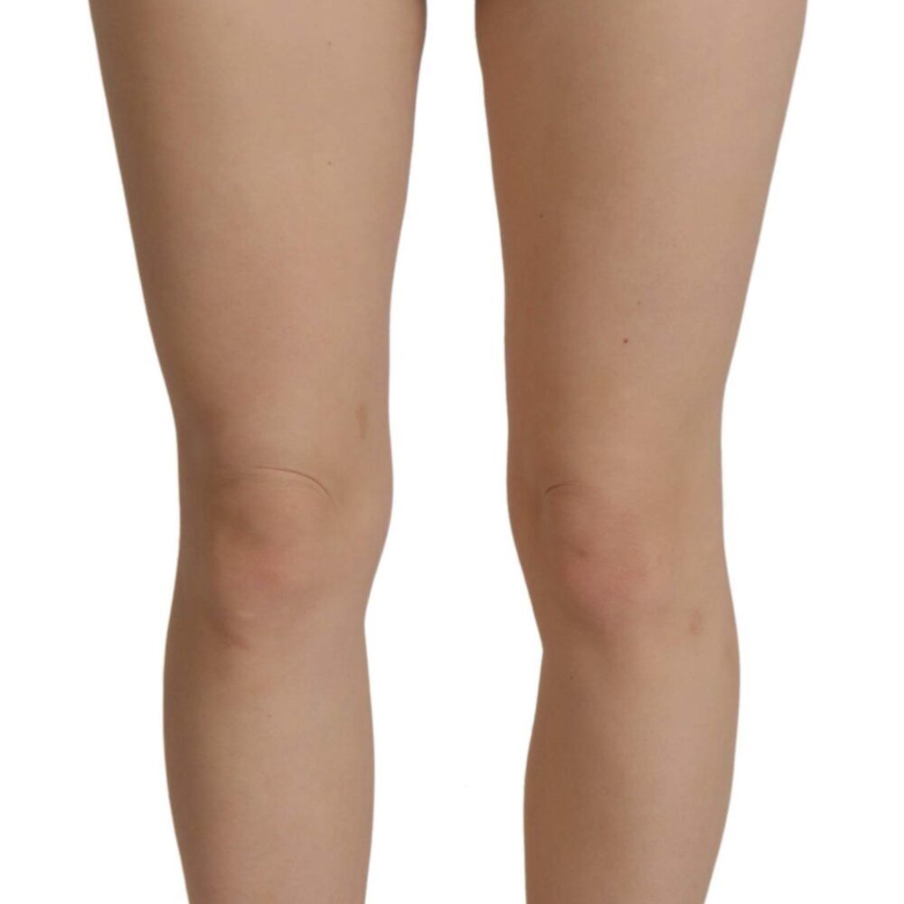 Blue Denim Stretch Crystal Hot Pants Shorts
