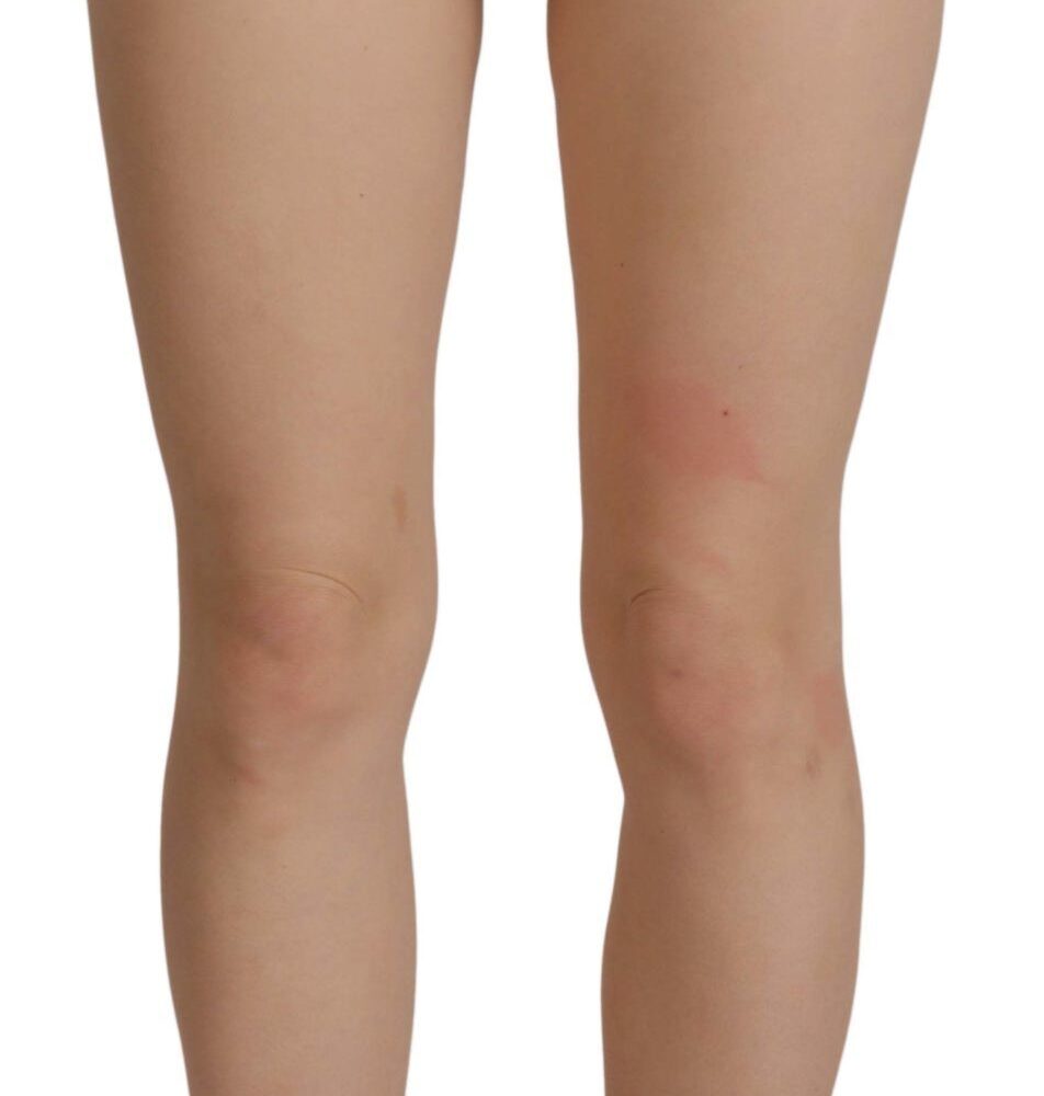 Gold Cotton Blend Glittered Hot Shorts