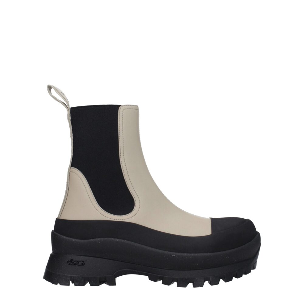 Black Leather Ankle Boots