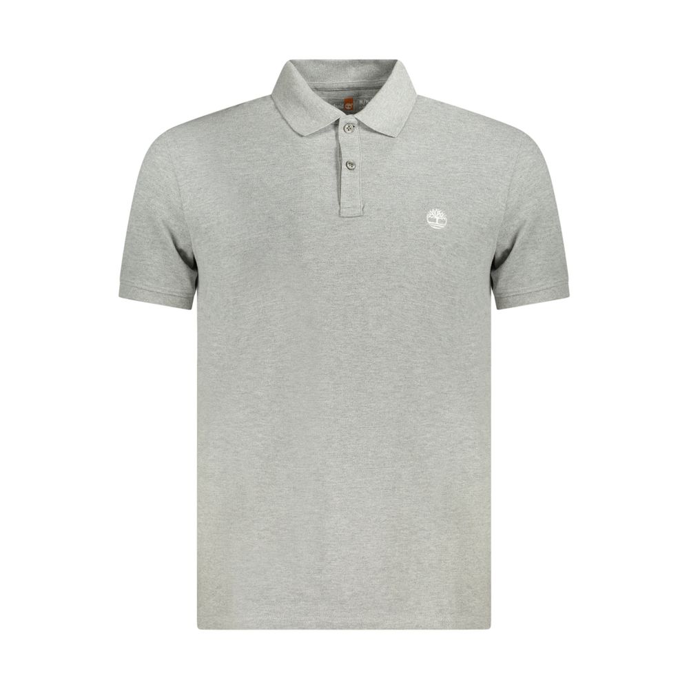 Gray Cotton Polo Shirt
