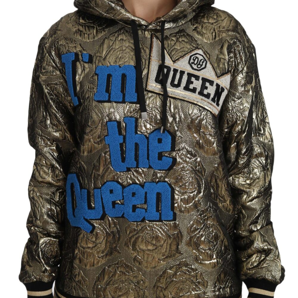 Im The Queen Jaquard Gold Sweatshirt  Hoodie