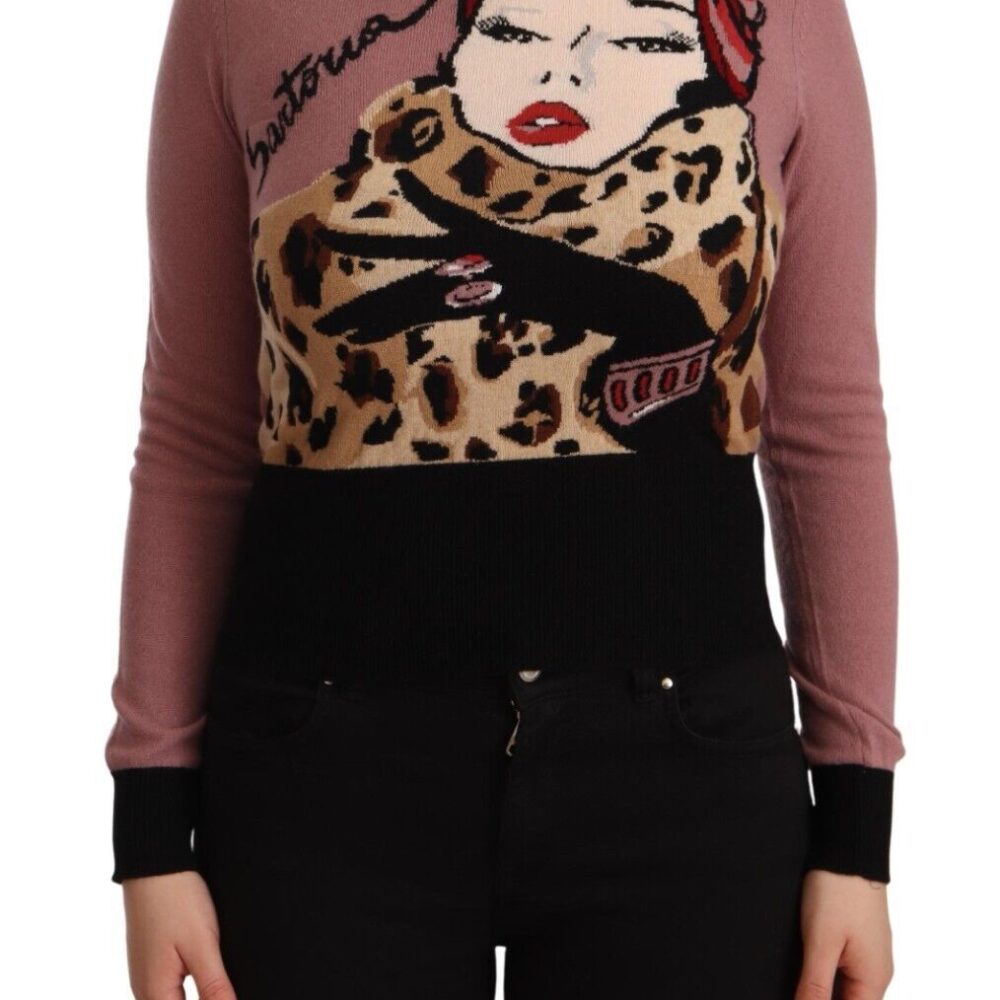 Pink Cashmere Crewneck Sartoria Pullover Sweater