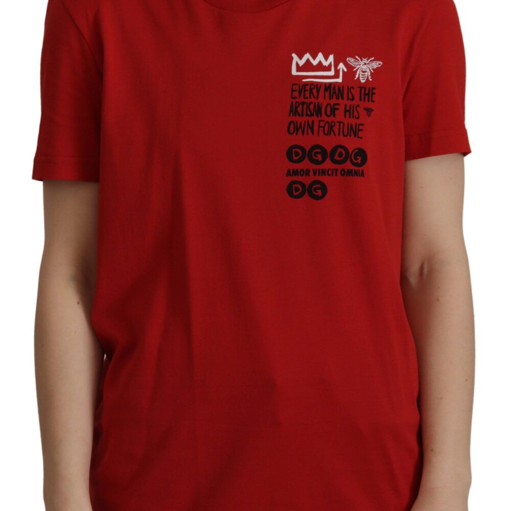 Red Amor Vincit Omnia Crewneck T-shirt