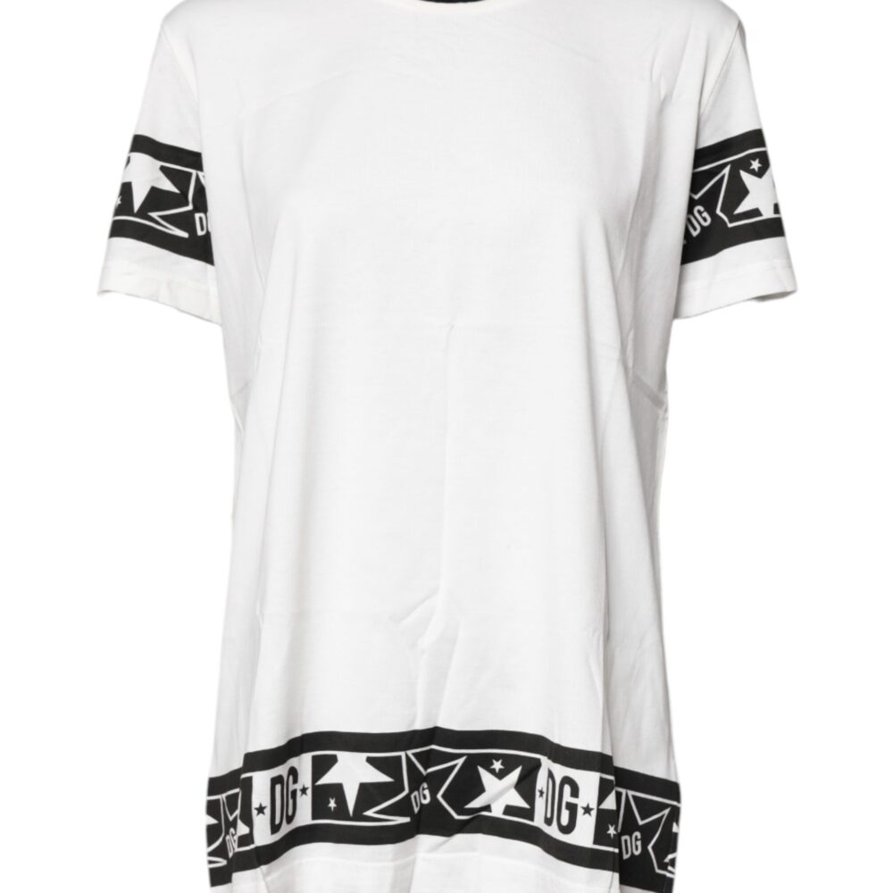 White #DGMillennials Cotton Crewneck T-shirt