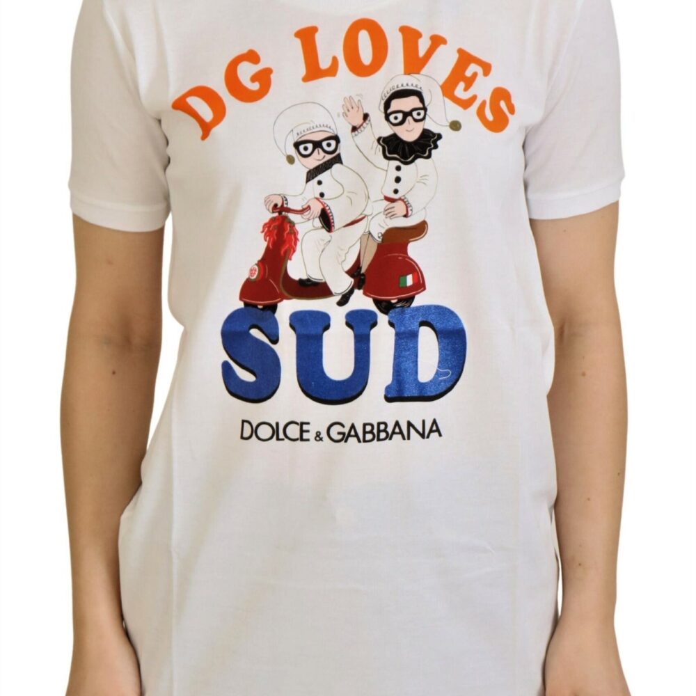 White Cotton DG Loves SUD  T-shirt