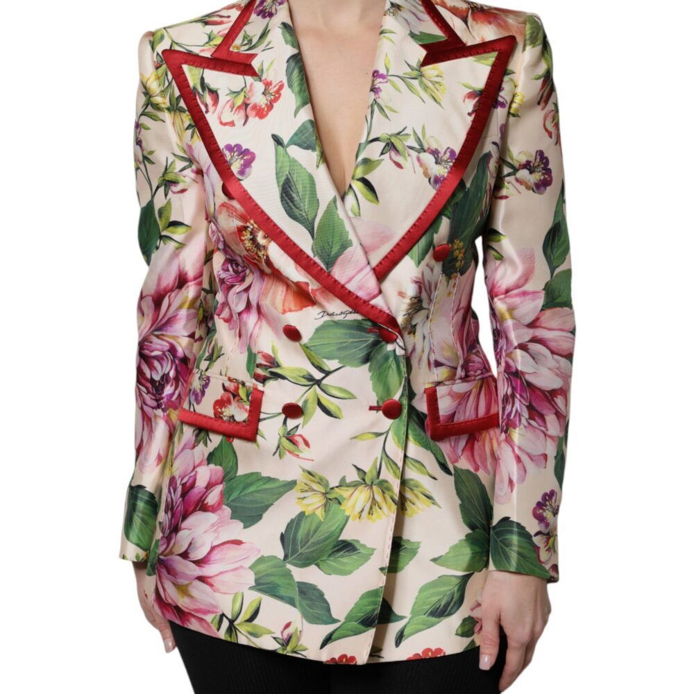 Multicolor Floral Double Breasted Jacket