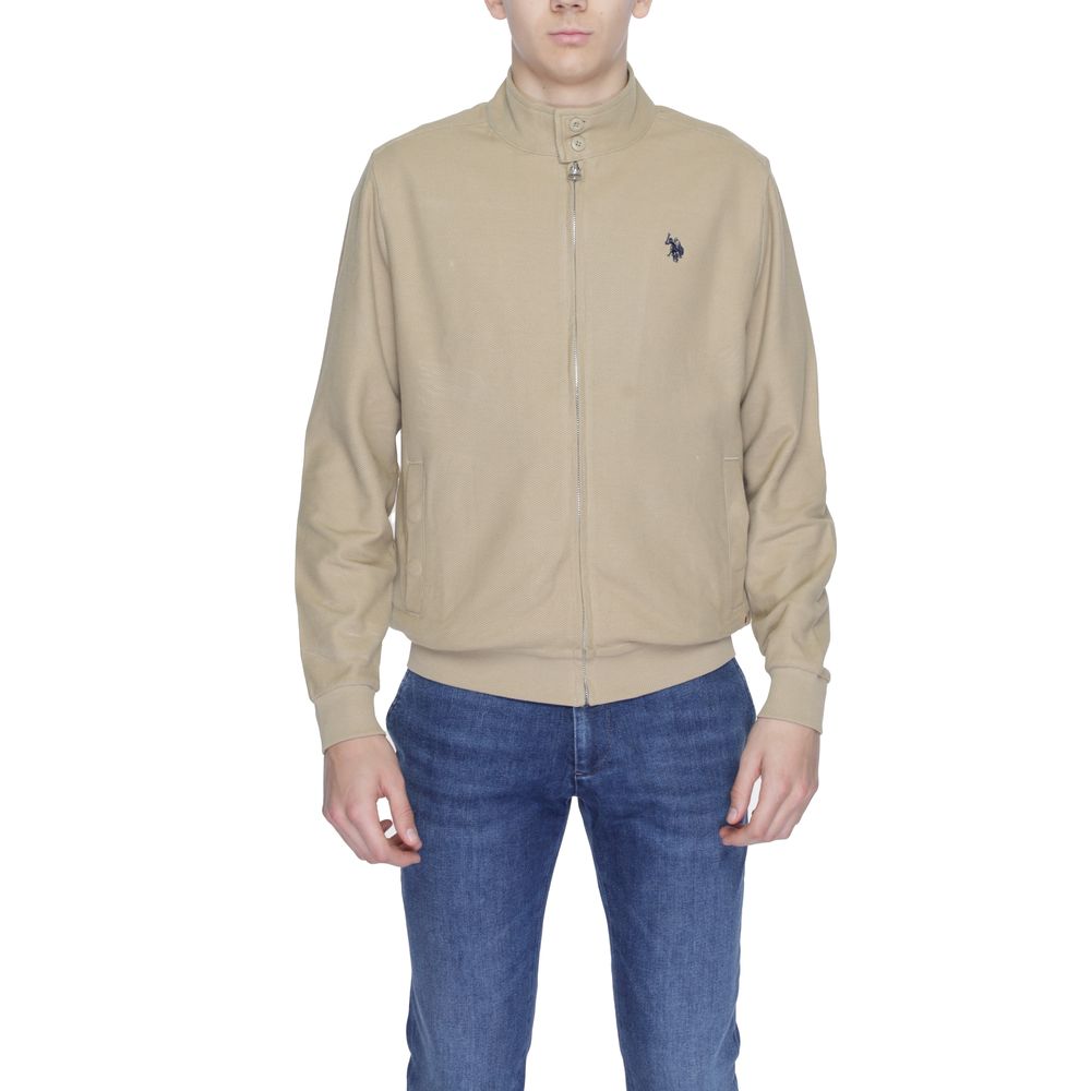 Beige Cotton Jackets & Coat