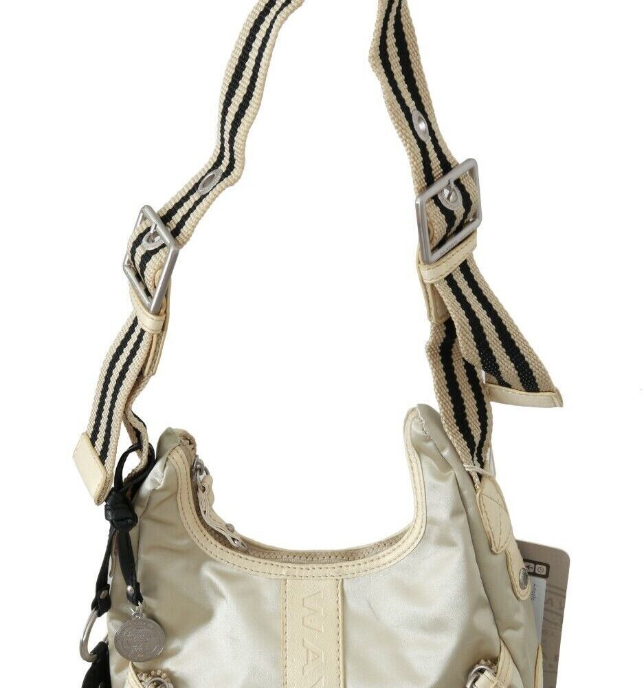 White Shoulder Crossbody Sling Fabric Purse