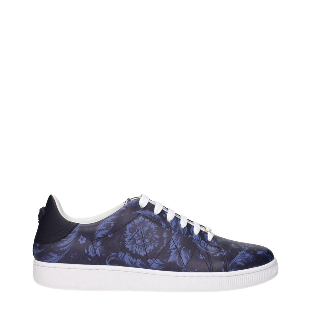 Blue Leather Low Tops